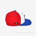 Driekleurige 6-paneel mode hiphop snapback cap